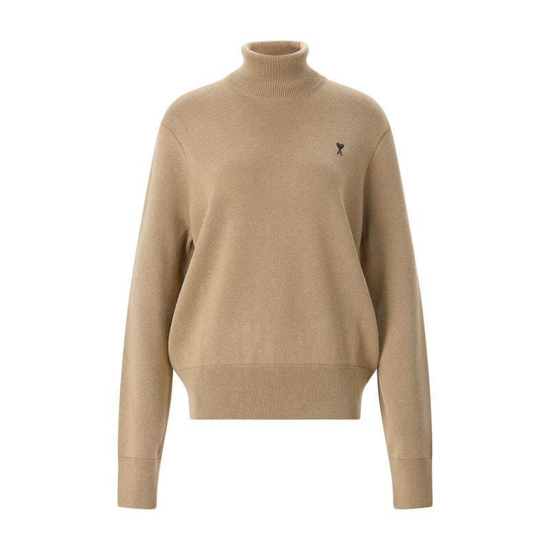 ami Paris Rollkragenpullover mit Logo Damen