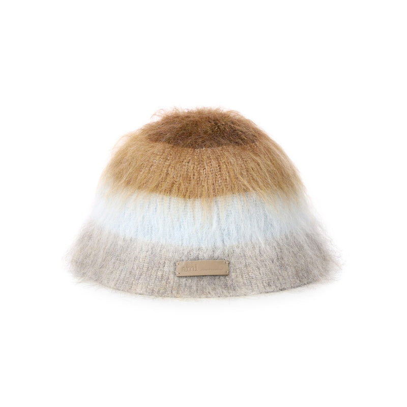 ami Paris Gestreifter Hut aus Woll-Mix Damen