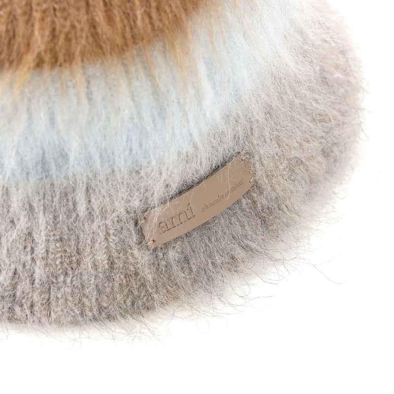 ami Paris Gestreifter Hut aus Woll-Mix Damen