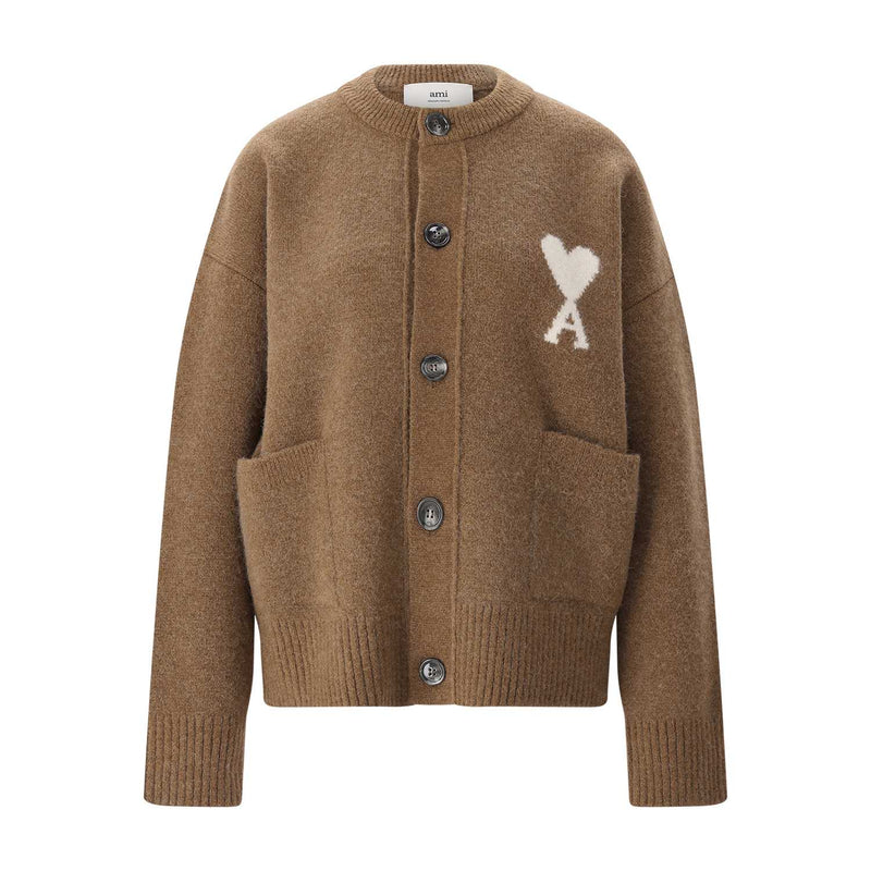 ami Paris Oversized-Strickjacke mit Logo Damen