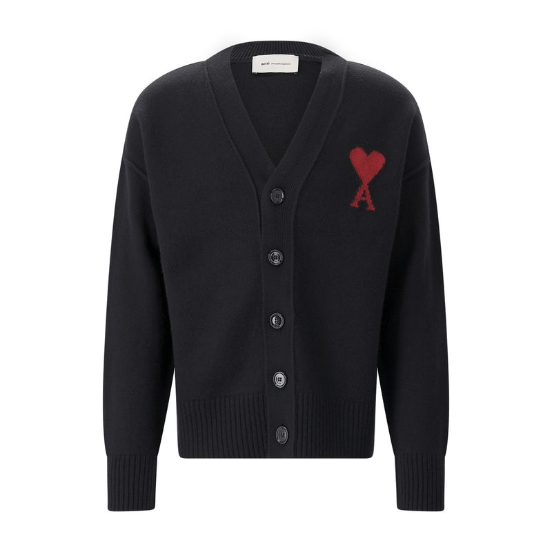 Strickjacke aus Wolle XL / Schwarz
