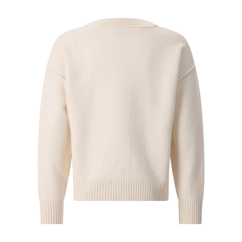 Strickjacke aus Wolle XL / Creme