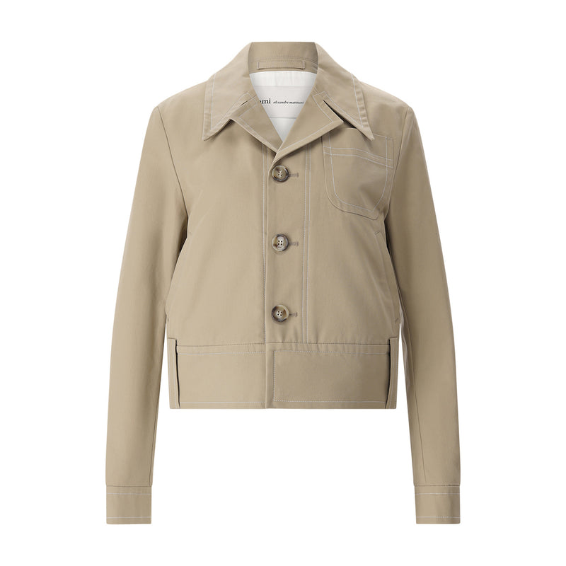 ami Paris Kurze Jacke aus Baumwollmix Damen