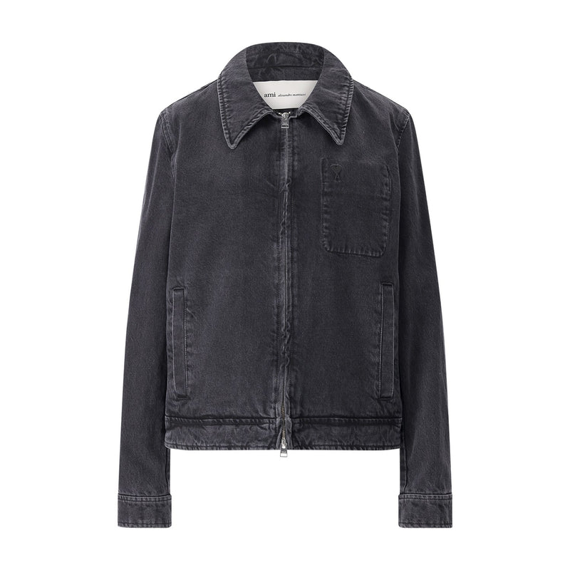 Jeansjacke mit Logo XL / Schwarz