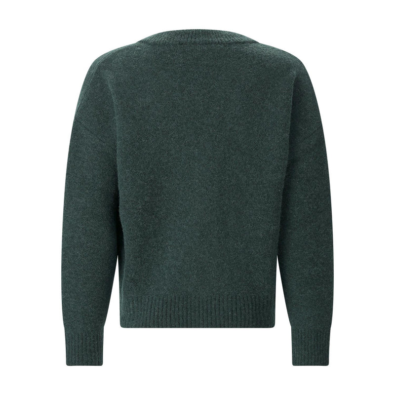 Strickjacke aus Alpaka-Mix XL / Dunkelgrün
