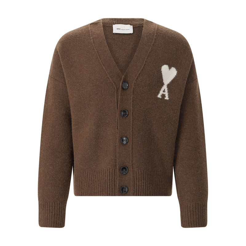 Strickjacke aus Alpaka-Mix XL / Dunkelbraun