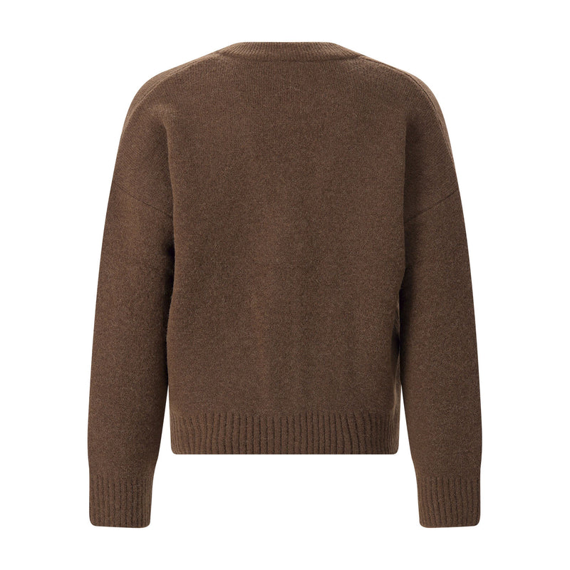 Strickjacke aus Alpaka-Mix XL / Dunkelbraun