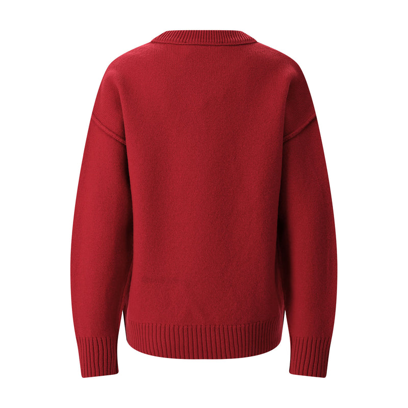 Pullover aus Wolle L / Rot