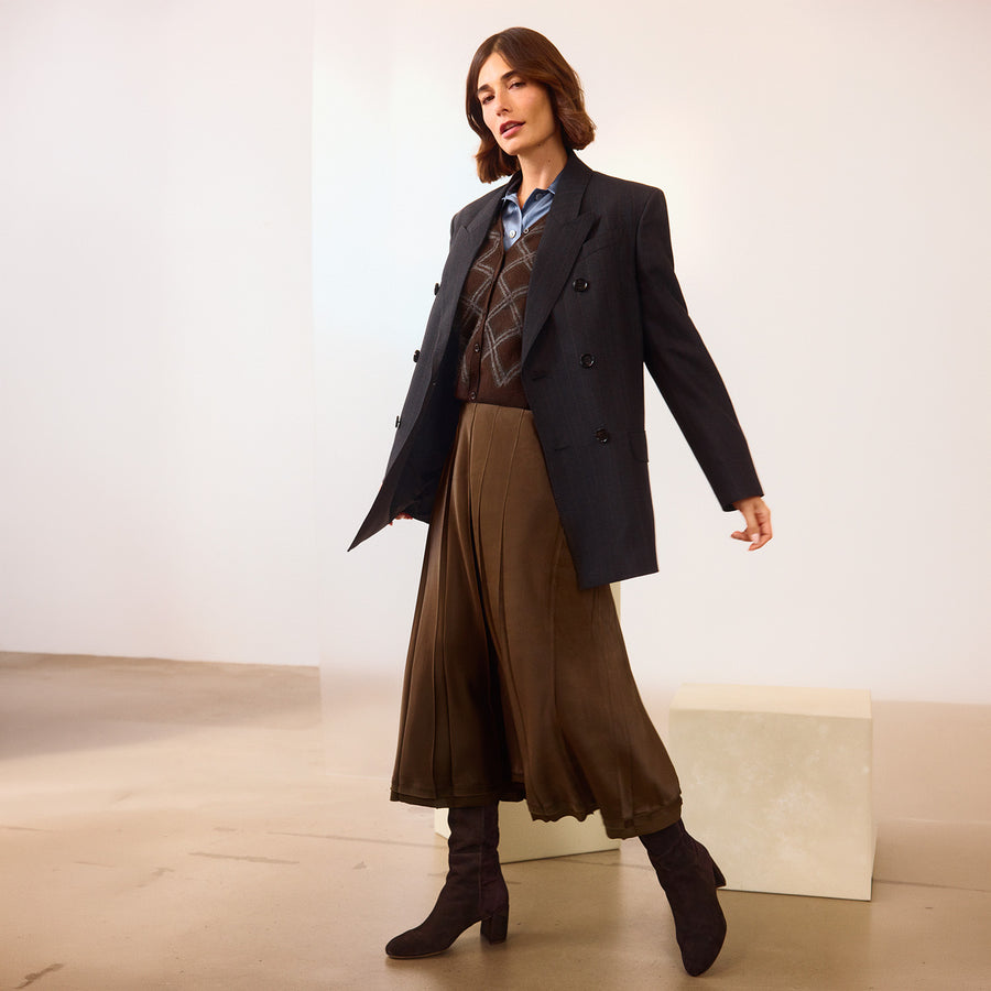 Zweireihiger Blazer aus Wolle
