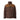 Steppjacke mit Daunen & Leder XL / Braun