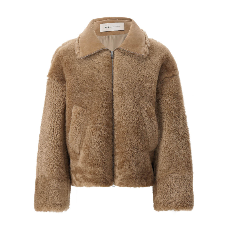 Jacke aus Lammfell L / Hellbraun