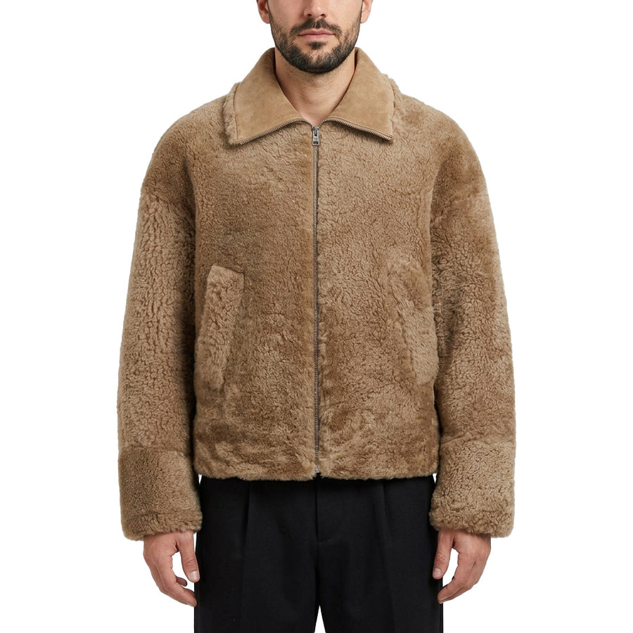 Jacke aus Lammfell L / Hellbraun