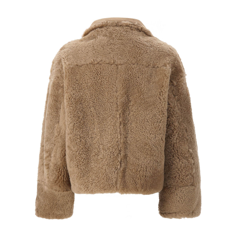 Jacke aus Lammfell L / Hellbraun