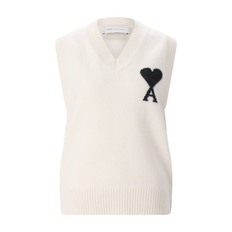 Pullunder aus Wolle L / Creme