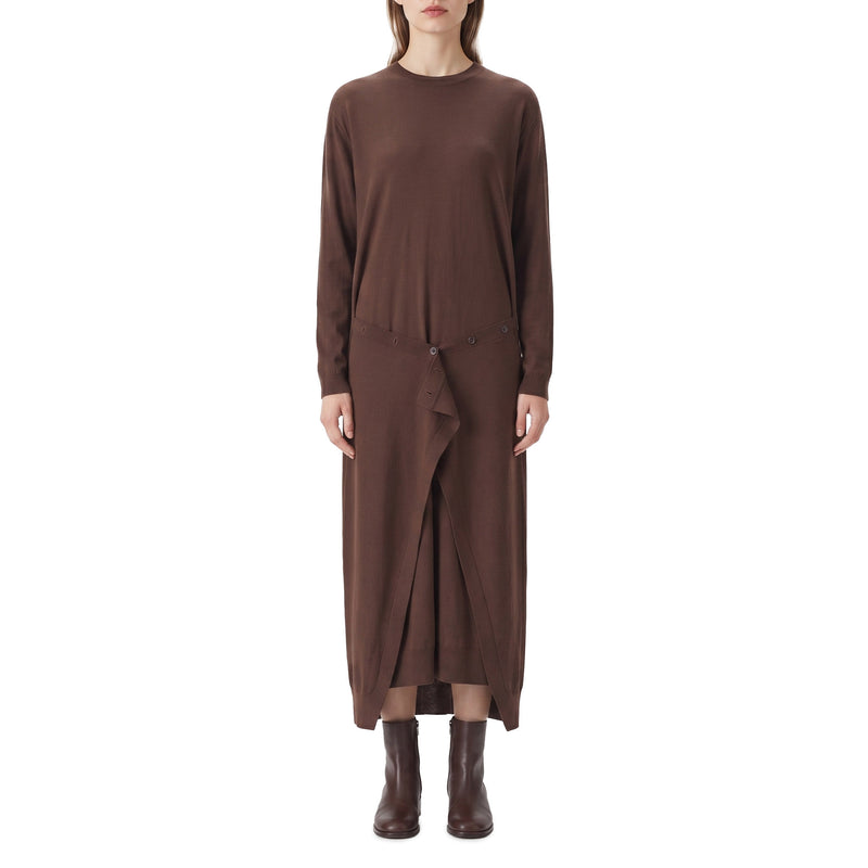 Midikleid aus Merinowolle-Mix