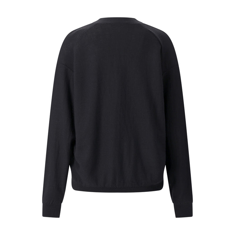 Strickjacke aus Woll-Mix L / Schwarz