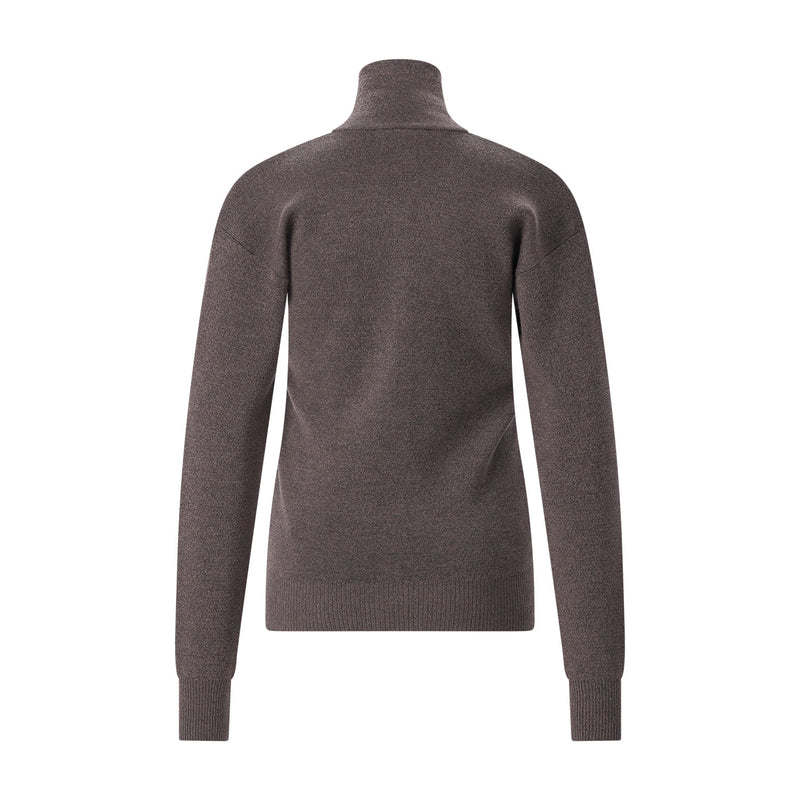 Strickjacke aus Wolle L / Dunkelbraun