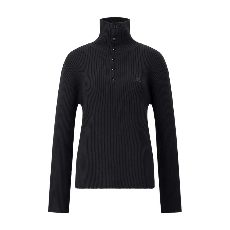 Courrèges Pullover mit Stehkragen Damen