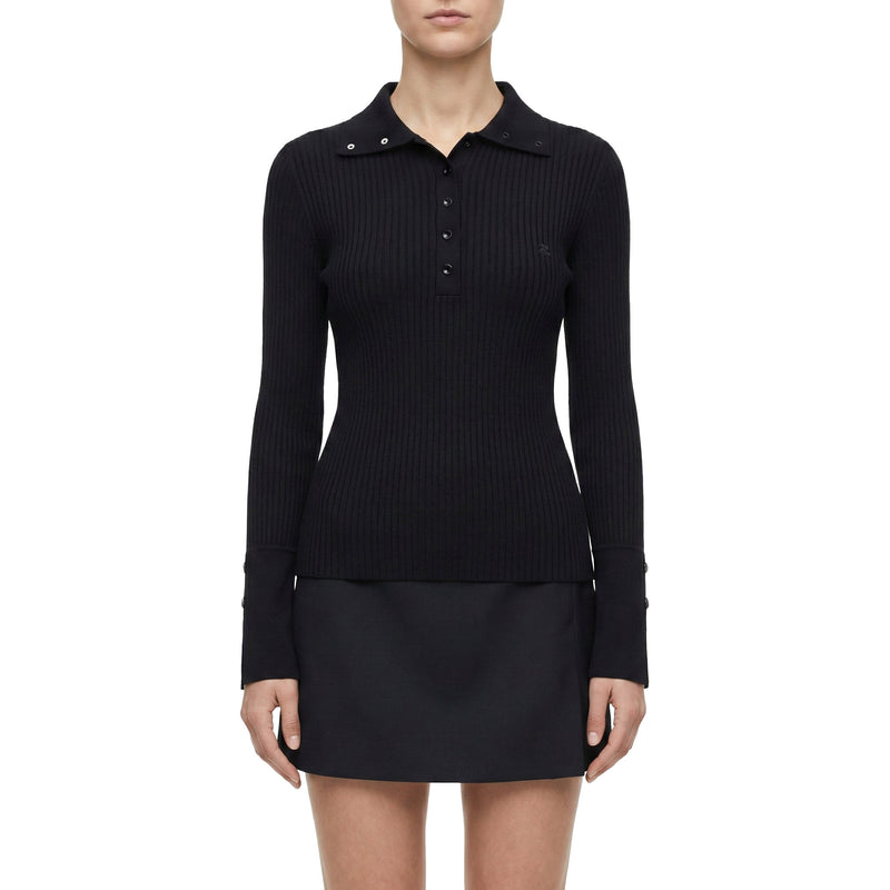 Courrèges Geripptes Shirt mit Logo Damen