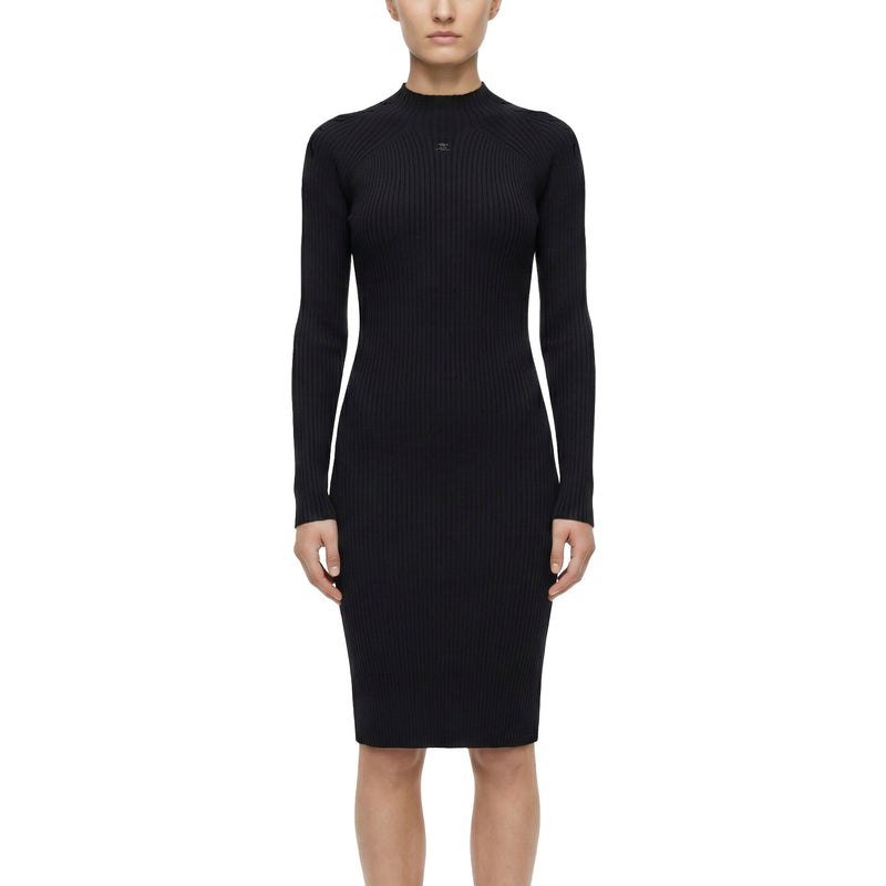 Courrèges Geripptes Minikleid mit Logo Damen