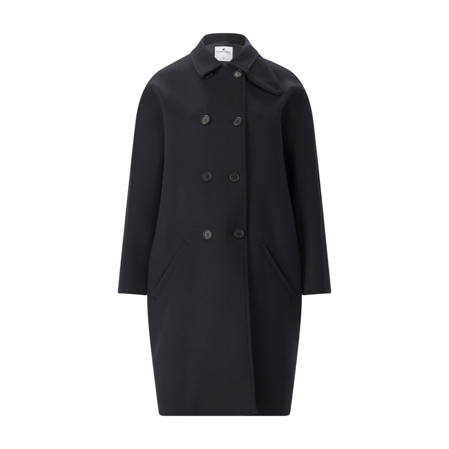 Courrèges Mantel aus Wolle & Seide Damen