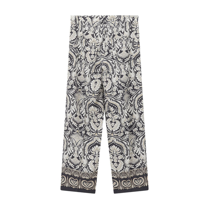 Hose Adrienne mit floralem Muster 44/33 / Multicolor