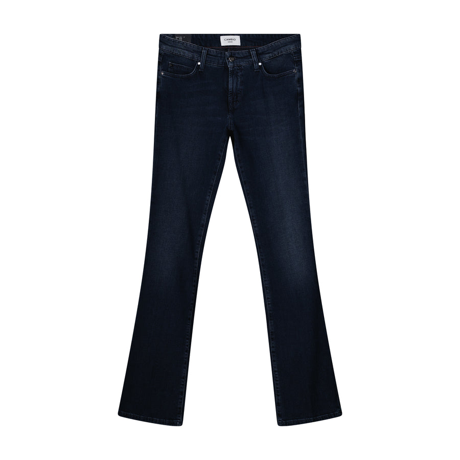 Flared Jeans aus Baumwolle 44/33 / Dunkelblau