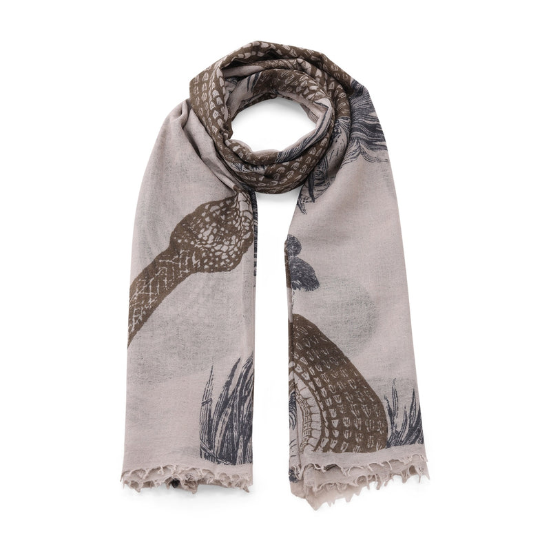 Schal Garden Eden aus Kaschmir One Size / Grau