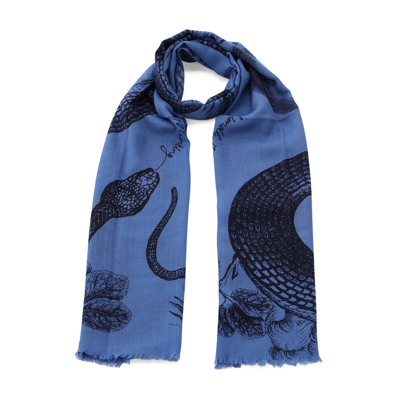 Schal Garden Eden aus Kaschmir One Size / Blau