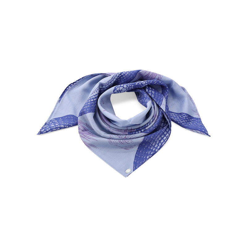Tuch aus Seide One Size / Blau