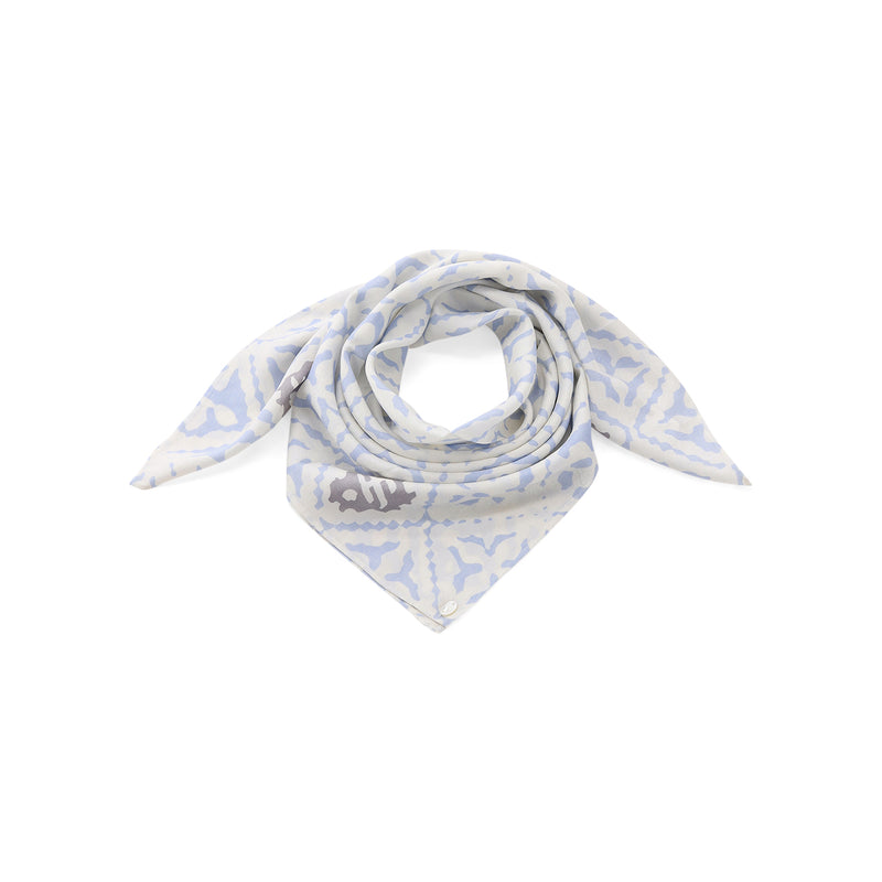 Tuch Midcube aus Seide One Size / Hellblau