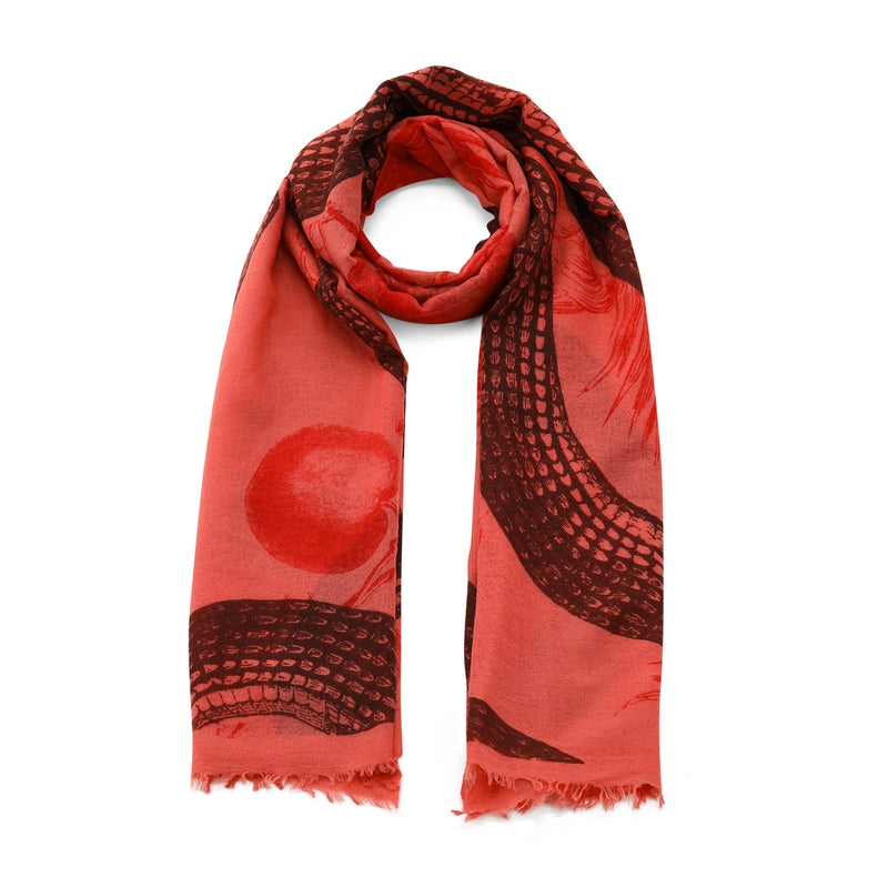 Schal Garden Eden aus Kaschmir One Size / Rot