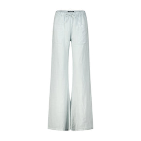 Weite Hose aus Leinen L / Hellblau