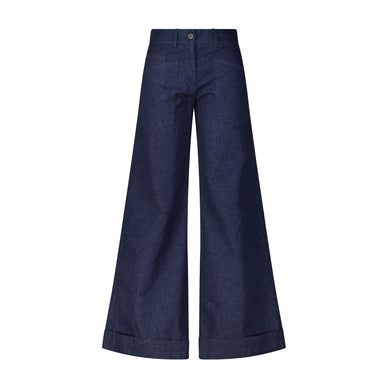 Hose aus Baumwoll-Leinenmix XL / Dunkelblau