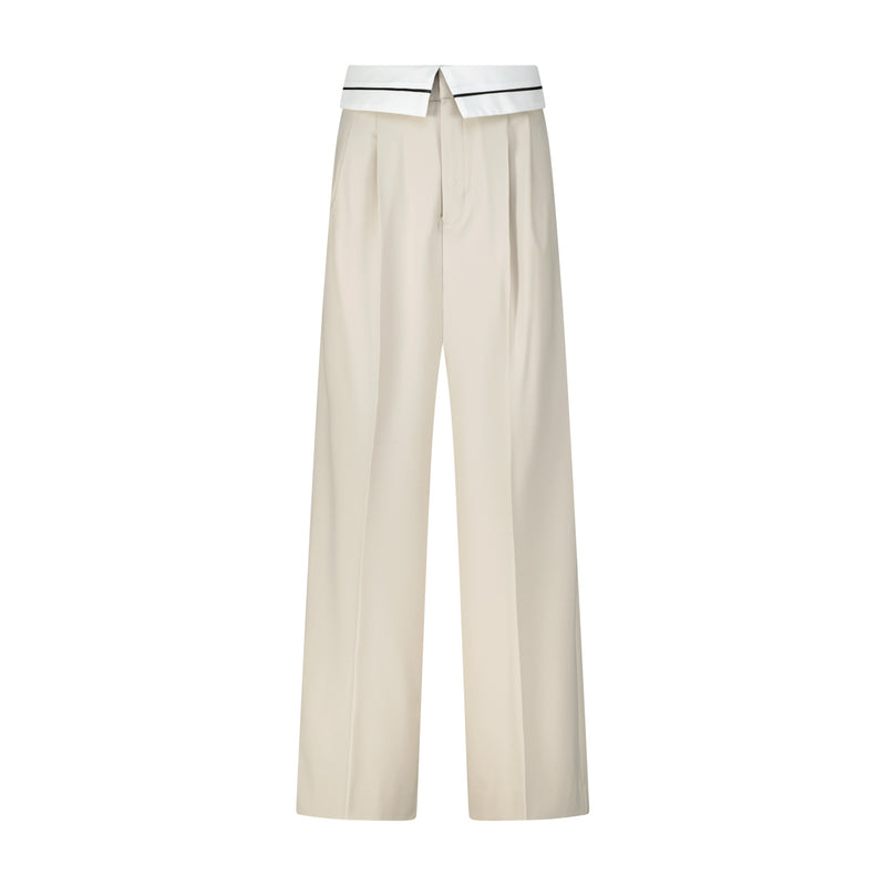 ROSSI Bundfaltenhose Noa Collar Damen