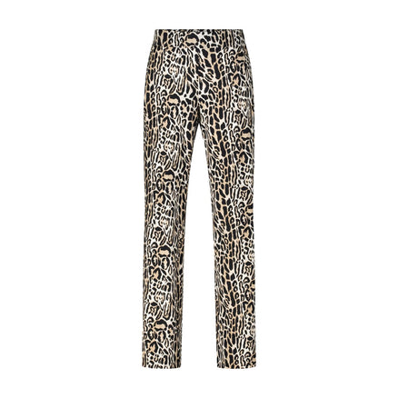 Jersey-Hose Candice Straight mit Print 44 / Hellbraun