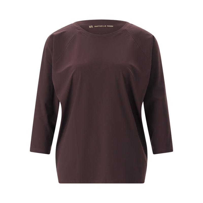 3/4-Arm T-Shirt Grazia aus Jersey 46 / Dunkelbraun