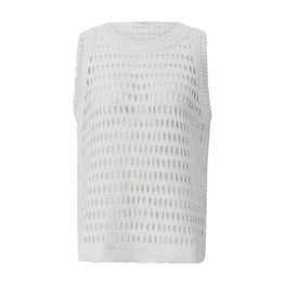 Gestrickter Pullunder 44 / Weiß