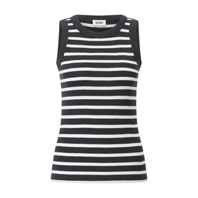 Gestreiftes Top Olina XL / Schwarz