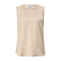 Top aus Satin 44 / Beige