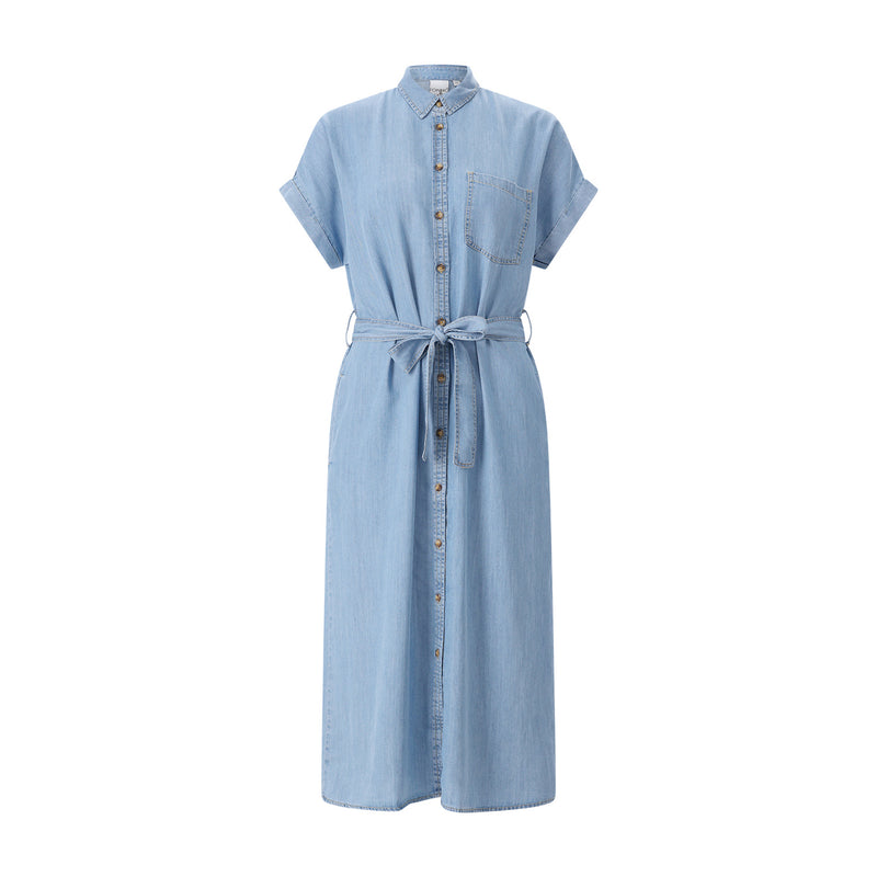 Midikleid im Denim-Look 44 / Blau