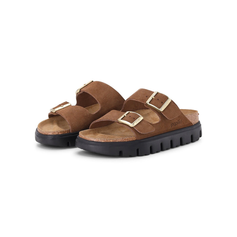 Birkenstock Sandale Arizona Pap Chunky aus Veloursleder Damen