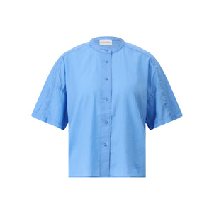 Bluse aus reiner Baumwolle L / Blau
