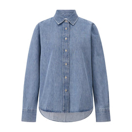 Weite Denim-Bluse XL / Hellblau