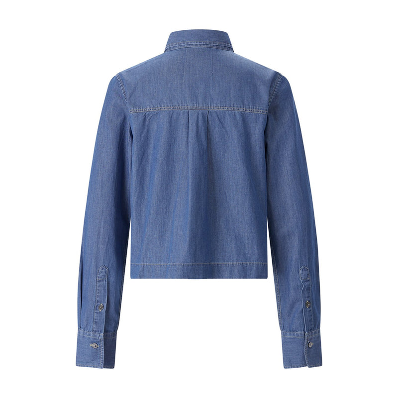 Closed Cropped Hemdbluse Damen