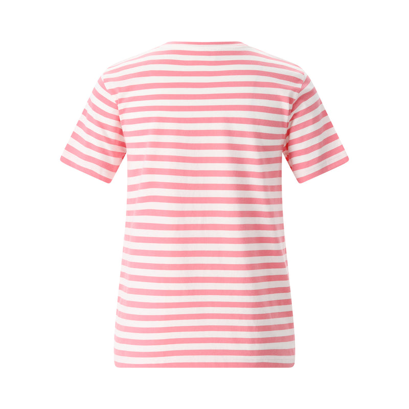 Gestreiftes T-Shirt aus Baumwolle XL / Rosa