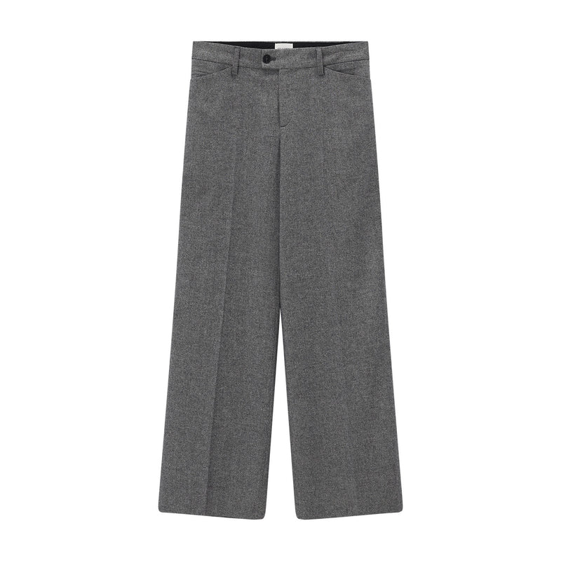 Stoffhose Flye aus Schurwolle-Mix 28/32 / Grau