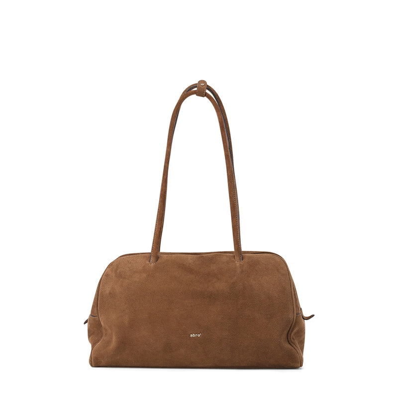 Schultertasche Amara aus Veloursleder One Size / Braun