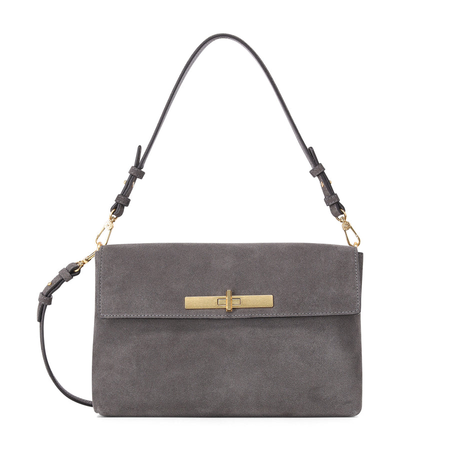 Abro Schultertasche Twist aus Veloursleder Damen