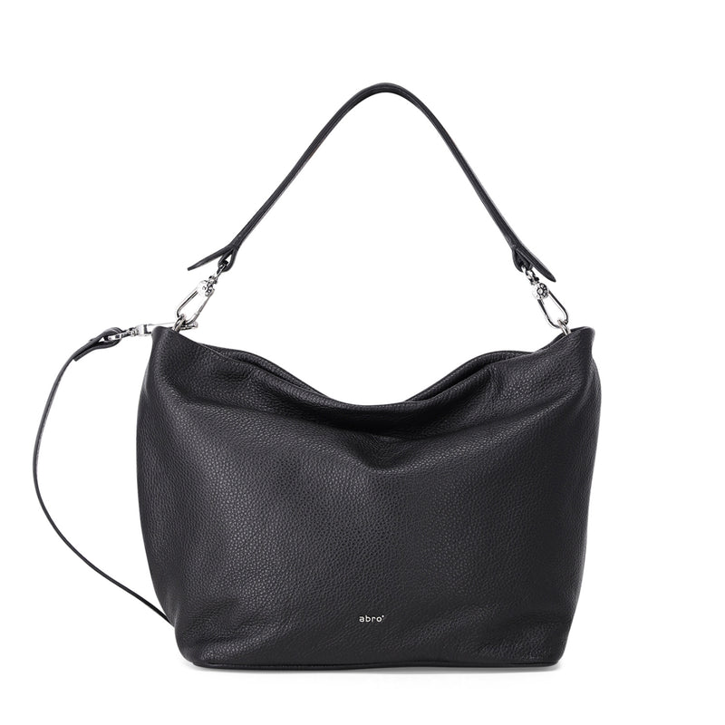 Hobo Bag Ebony aus Leder One Size / Schwarz